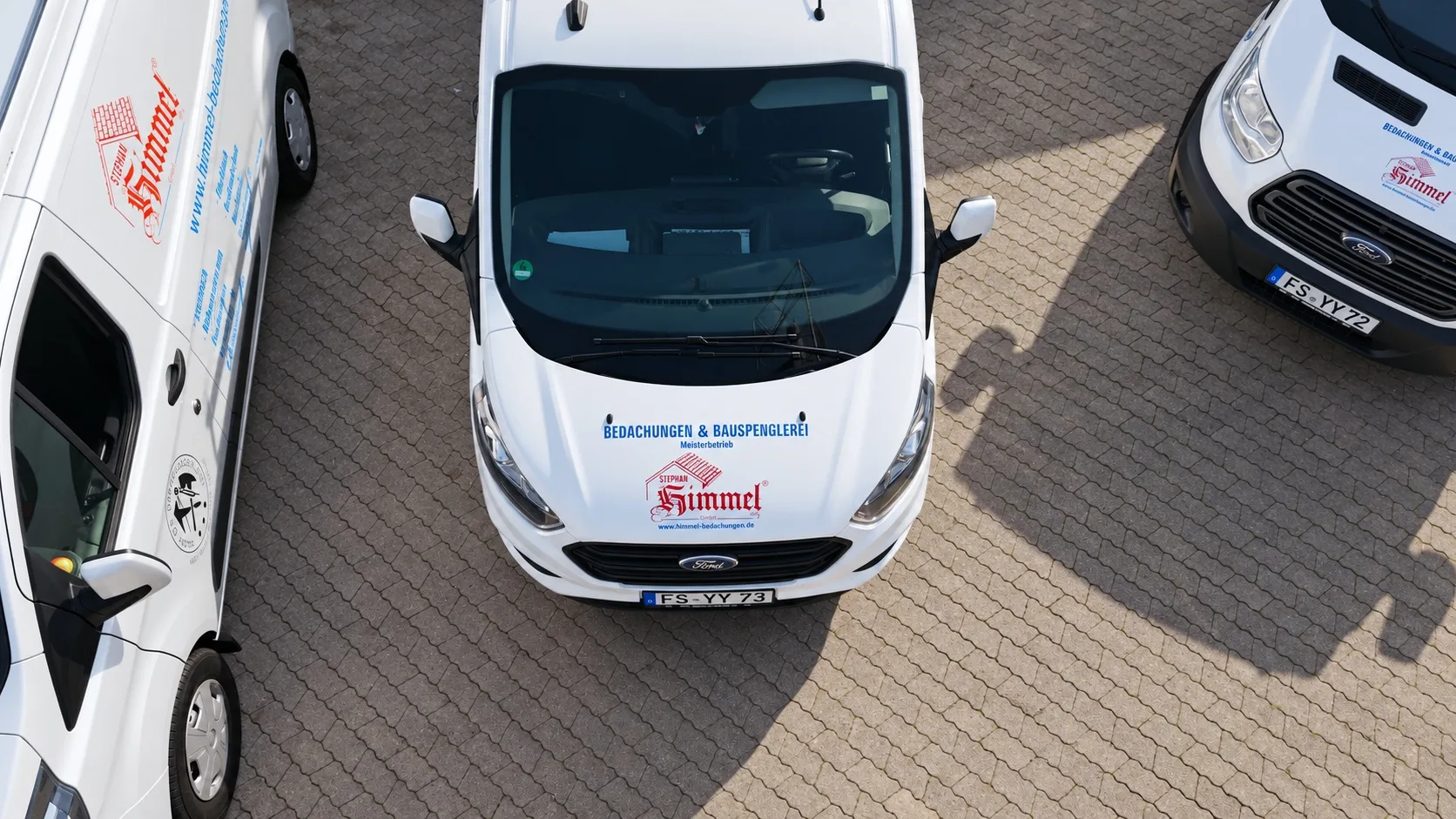 Fuhrpark der Stephan Himmel GmbH auf dem Betriebshof